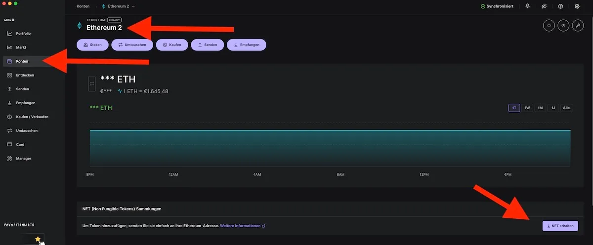 Ledger Live NFT receive